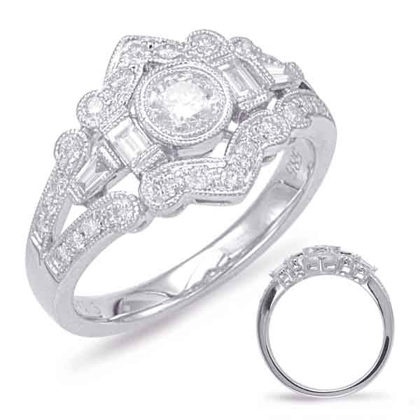 This Fashion Ring is available in 14K White Gold. There are a total of 31 stones. There are Baguette with a total carat weight of 0.2 set in a Bezel Set|Micro Pave setting.There are Rounds stones with a total carat weight of 0.52 set in a Bezel Set|Micro Pave.