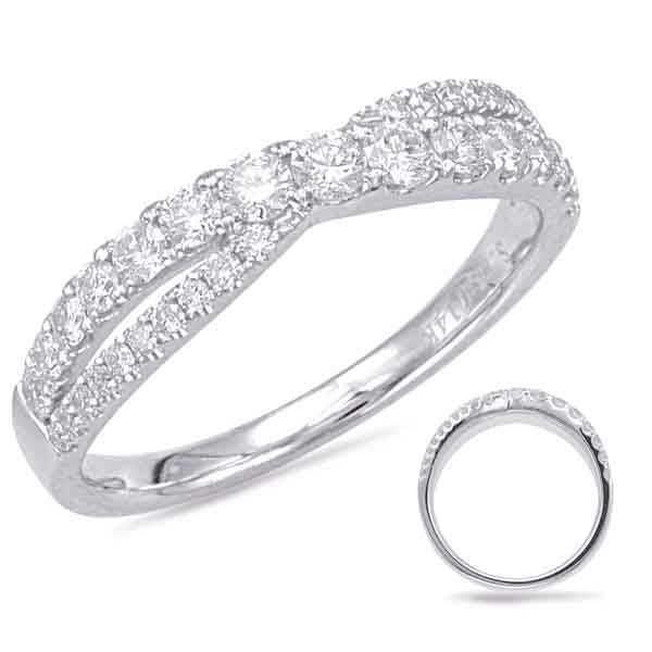 This Fashion Ring is available in 14K White Gold. There are a total of 35 stones. There are Rounds with a total carat weight of 0.56 set in a Micro Prong|Prong Set setting.