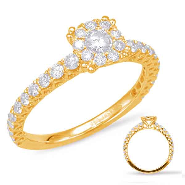 This Fashion Ring is available in 14K Yellow Gold. There are a total of 32 stones. There are Rounds with a total carat weight of 0.69 set in a Micro Prong|Prong Set setting.