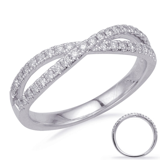 This Fashion Ring is available in 14K White Gold. There are a total of 38 stones. There are Rounds with a total carat weight of 0.33 set in a Micro Prong setting.