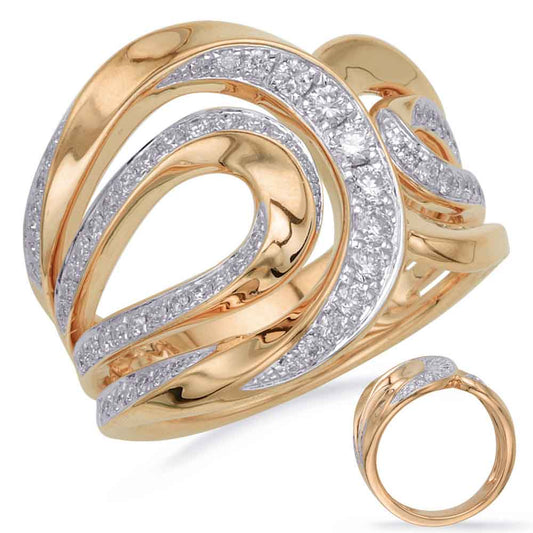 This Fashion Ring is available in 14K Yellow Gold. There are a total of 72 stones. There are Rounds with a total carat weight of 0.49 set in a Micro Prong setting.