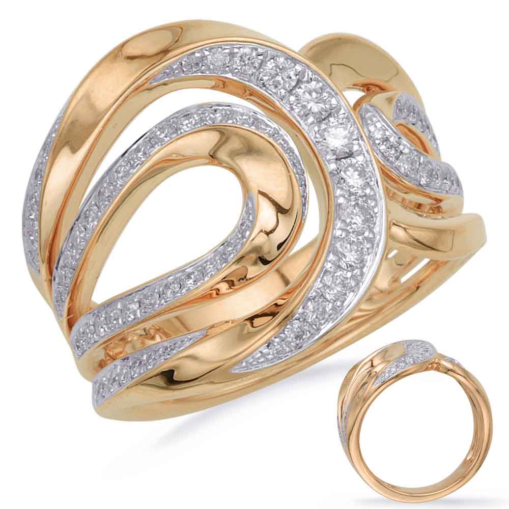 This Fashion Ring is available in 14K Yellow Gold. There are a total of 72 stones. There are Rounds with a total carat weight of 0.49 set in a Micro Prong setting.