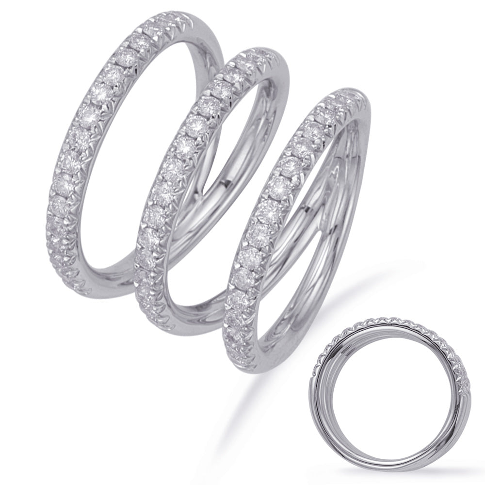 This Fashion Ring is available in 14K White Gold. There are a total of 51 stones. There are Rounds with a total carat weight of 0.93 set in a Micro Prong setting.