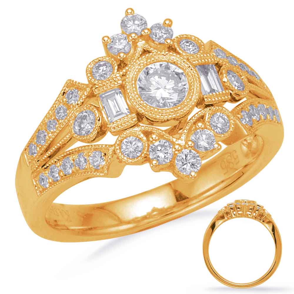 This Fashion Ring is available in 14K Yellow Gold. There are a total of 35 stones. There are Baguette with a total carat weight of 0.1 set in a Bezel Set|Channel Set|Micro Prong|Prong Set|Shared Prongs setting.There are Rounds stones with a total carat weight of 0.65 set in a Bezel Set|Channel Set|Micro Prong|Prong Set|Shared Prongs.