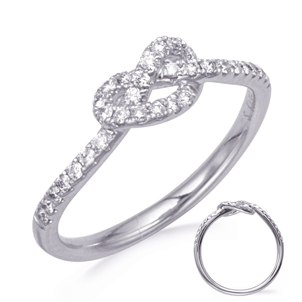 This Fashion Ring is available in 14K White Gold. There are a total of 32 stones. There are Rounds with a total carat weight of 0.28 set in a Micro Prong setting.