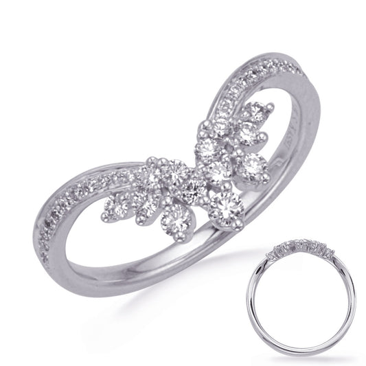 This Fashion Ring is available in 14K White Gold. There are a total of 37 stones. There are Rounds with a total carat weight of 0.37 set in a Micro Prong setting.