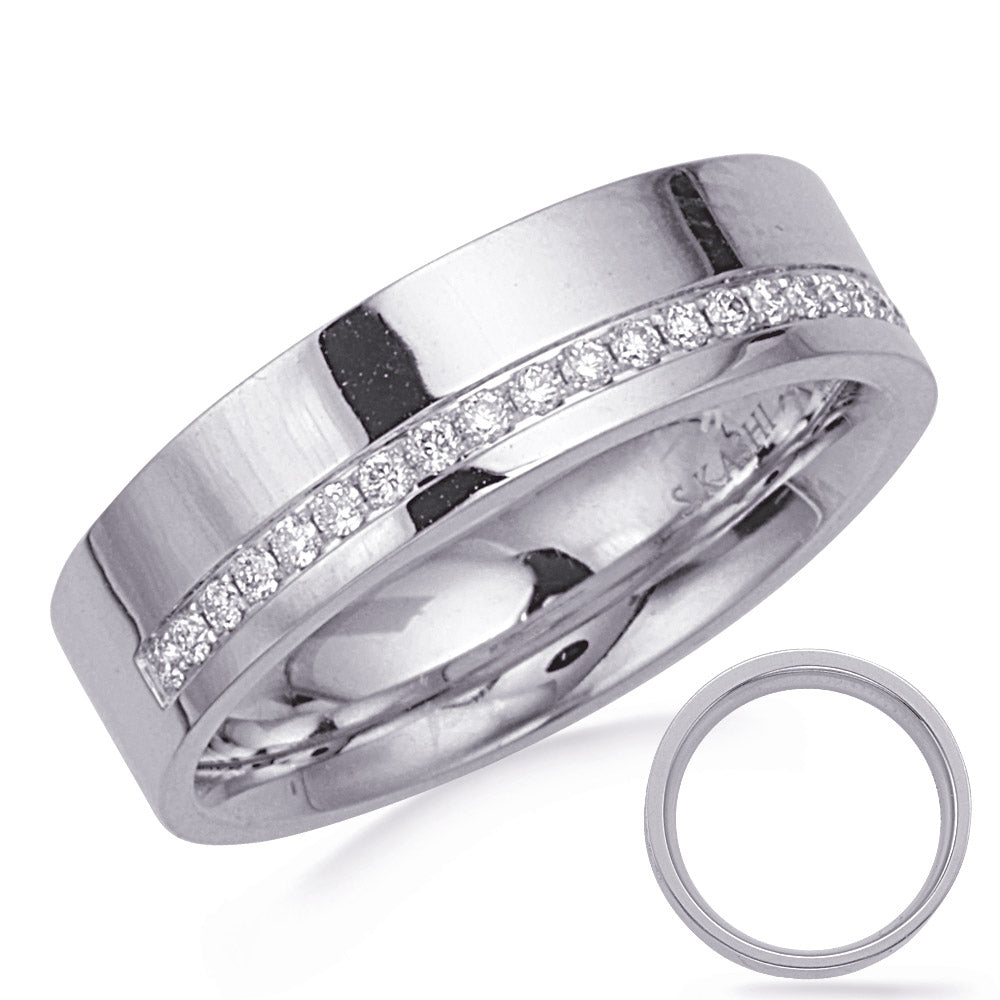 This Fashion Ring is available in 14K White Gold. There are a total of 27 stones. There are Rounds with a total carat weight of 0.21 set in a Micro Pave|Micro Prong setting.