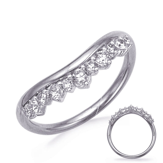 This Fashion Ring is available in 14K White Gold. There are a total of 11 stones. There are Rounds with a total carat weight of 0.4 set in a Prong Set setting.