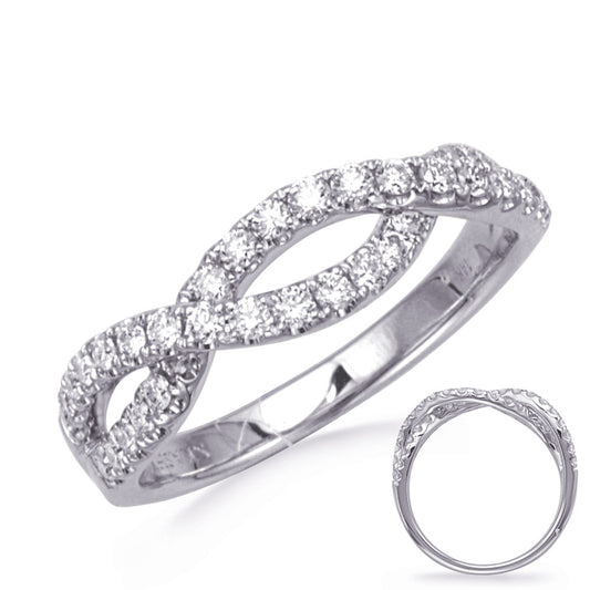 This Fashion Ring is available in 14K White Gold. There are a total of 40 stones. There are Rounds with a total carat weight of 0.49 set in a  setting.