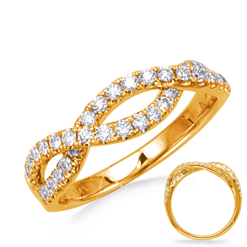 This Fashion Ring is available in 14K Yellow Gold. There are a total of 40 stones. There are Rounds with a total carat weight of 0.49 set in a  setting.