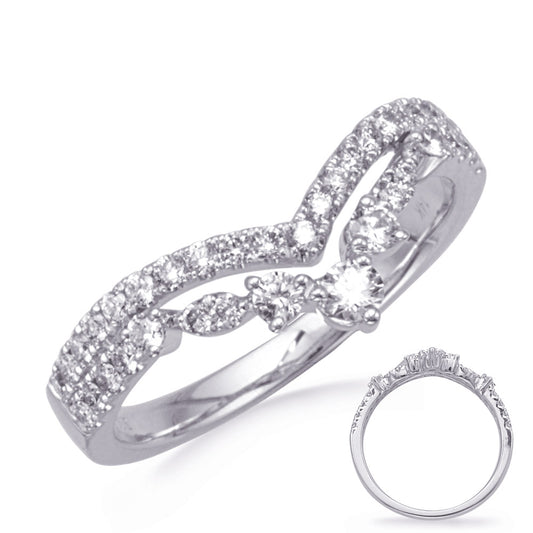 This Fashion Ring is available in 14K White Gold. There are a total of 38 stones. There are Rounds with a total carat weight of 0.48 set in a  setting.