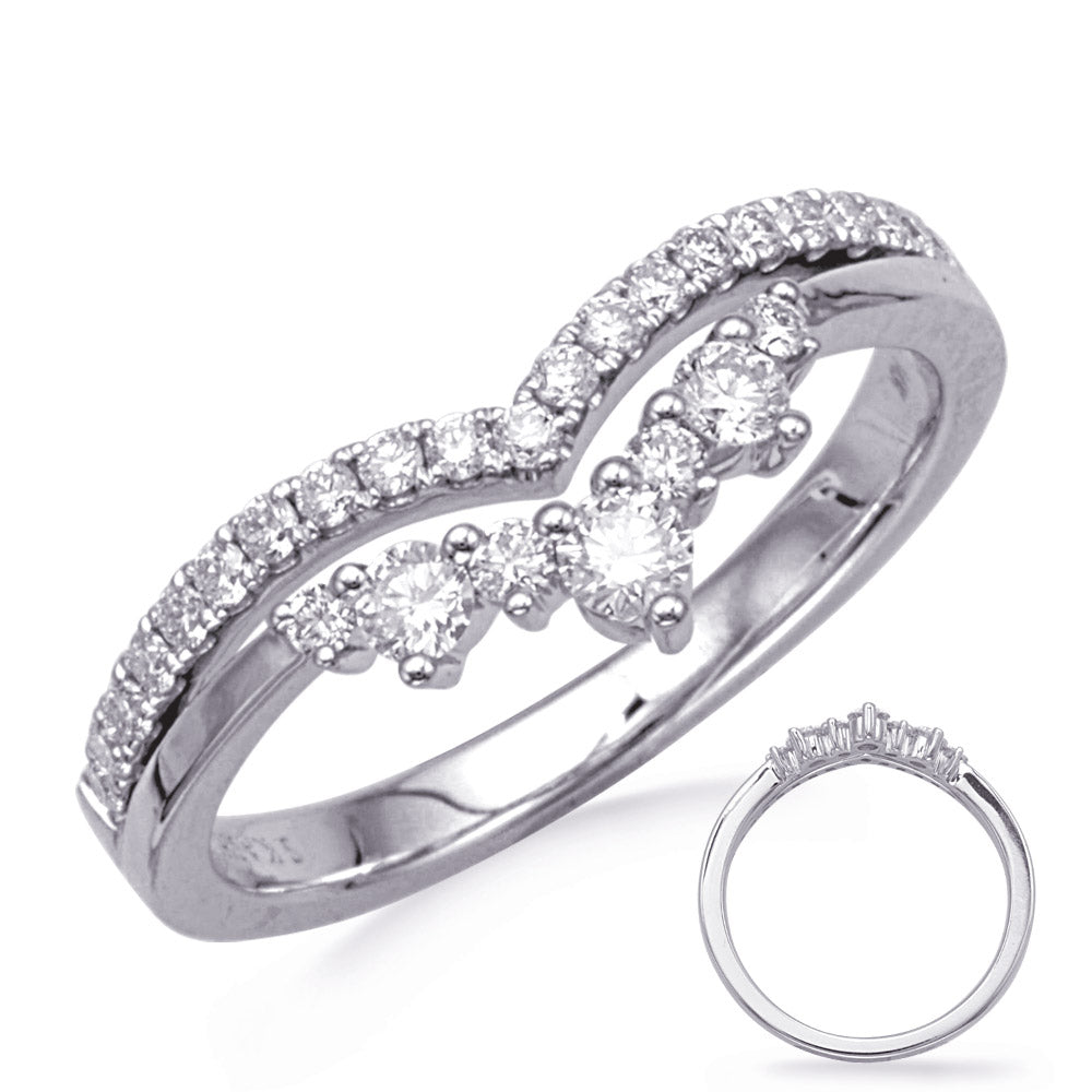 This Fashion Ring is available in 14K White Gold. There are a total of 28 stones. There are Rounds with a total carat weight of 0.44 set in a Micro Prong setting.
