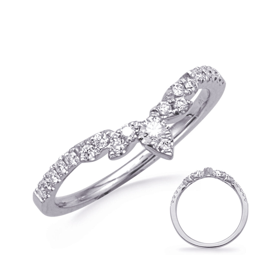 This Fashion Ring is available in 14K White Gold. There are a total of 20 stones. There are Rounds with a total carat weight of 0.25 set in a Micro Prong setting.
