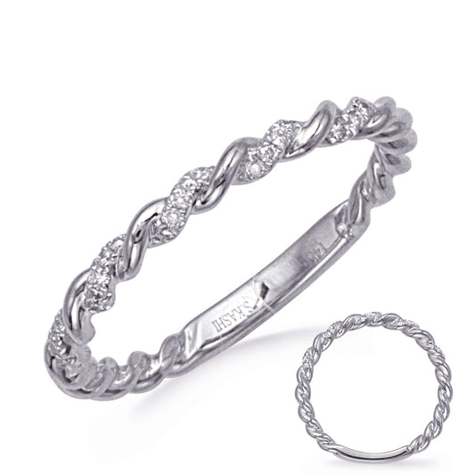 This Fashion Ring is available in 14K White Gold. There are a total of 25 stones. There are Rounds with a total carat weight of 0.09 set in a Micro Prong setting.