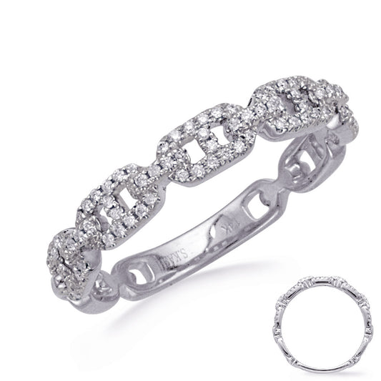 This Fashion Ring is available in 14K White Gold. There are a total of 90 stones. There are Rounds with a total carat weight of 0.23 set in a Micro Prong setting.