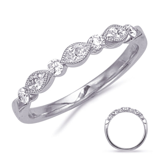 This Fashion Ring is available in 14K White Gold. There are a total of 7 stones. There are Marquise with a total carat weight of 0.22 set in a Bezel Set|Prong Set|Shared Prongs setting.There are Rounds stones with a total carat weight of 0.16 set in a Bezel Set|Prong Set|Shared Prongs.