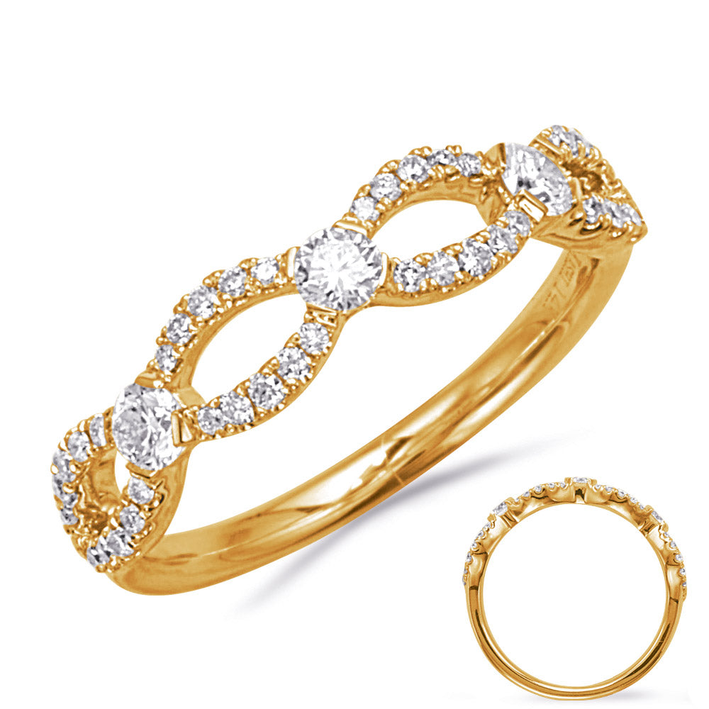 This Fashion Ring is available in 14K Yellow Gold. There are a total of 45 stones. There are Rounds with a total carat weight of 0.48 set in a Micro Prong setting.
