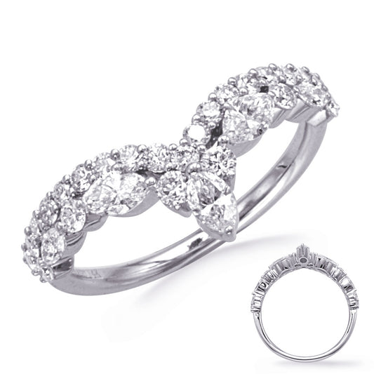 This Fashion Ring is available in 14K White Gold. There are a total of 30 stones. There are Marquise with a total carat weight of 0.47 set in a Micro Prong|Prong Set setting.There are Rounds stones with a total carat weight of 0.53 set in a Micro Prong|Prong Set.