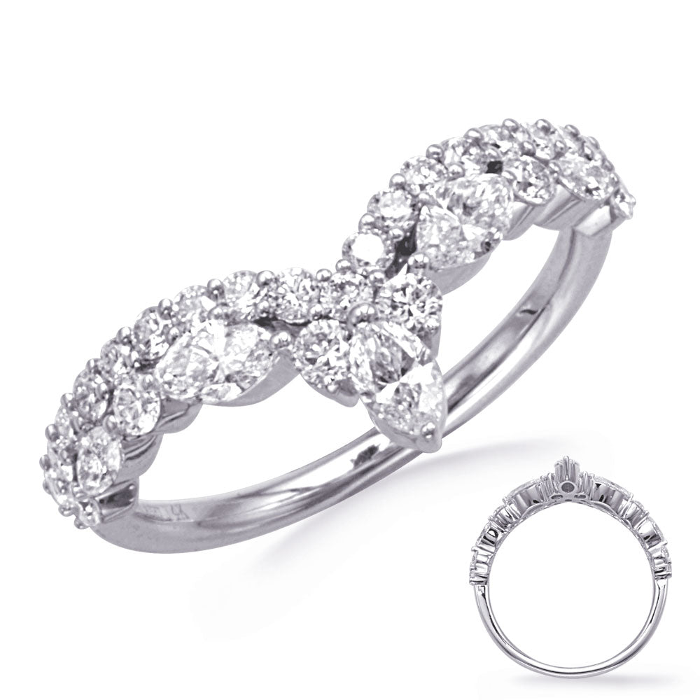 This Fashion Ring is available in 14K White Gold. There are a total of 30 stones. There are Marquise with a total carat weight of 0.47 set in a Micro Prong|Prong Set setting.There are Rounds stones with a total carat weight of 0.53 set in a Micro Prong|Prong Set.