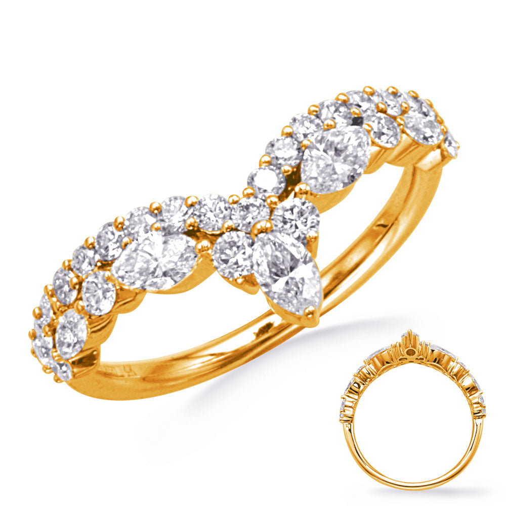 This Fashion Ring is available in 14K Yellow Gold. There are a total of 30 stones. There are Marquise with a total carat weight of 0.47 set in a Micro Prong|Prong Set setting.There are Rounds stones with a total carat weight of 0.53 set in a Micro Prong|Prong Set.