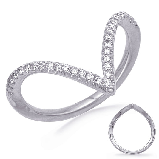 This Fashion Ring is available in 14K White Gold. There are a total of 31 stones. There are Rounds with a total carat weight of 0.22 set in a Prong Set setting.