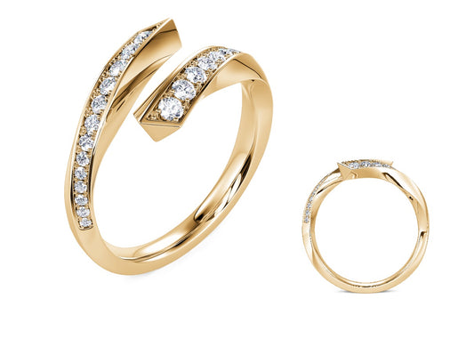 This Fashion Ring is available in 14K Yellow Gold. There are a total of 26 stones. There are Rounds with a total carat weight of 0.25 set in a  setting.