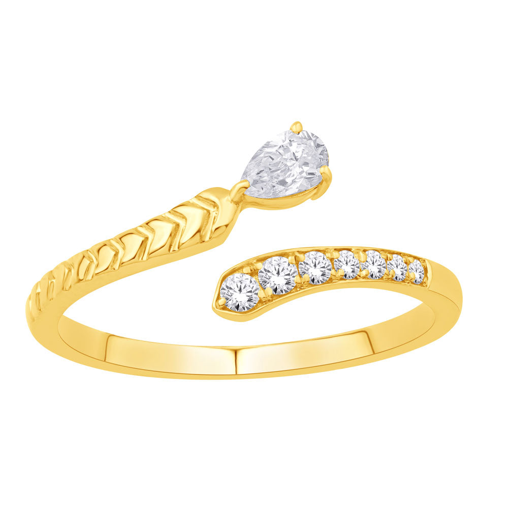 This Fashion Ring is available in 14K Yellow Gold. There are a total of 8 stones. There are Pear Shape with a total carat weight of 0.16 set in a Micro Prong|Prong Set setting.There are Rounds stones with a total carat weight of 0.11 set in a Micro Prong|Prong Set.