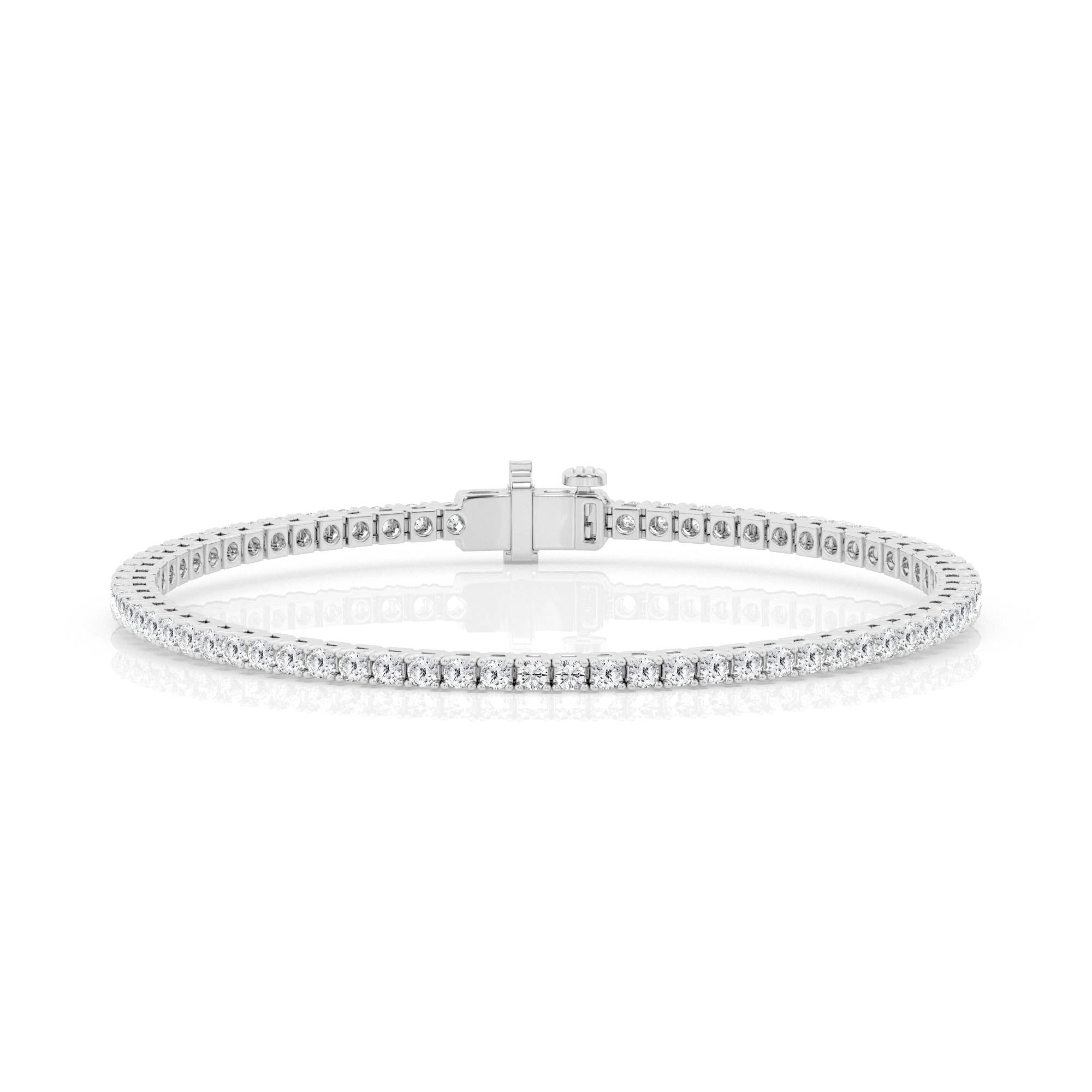 14K White Gold Tennis Bracelet MR-LGD-DB0740P-GW3