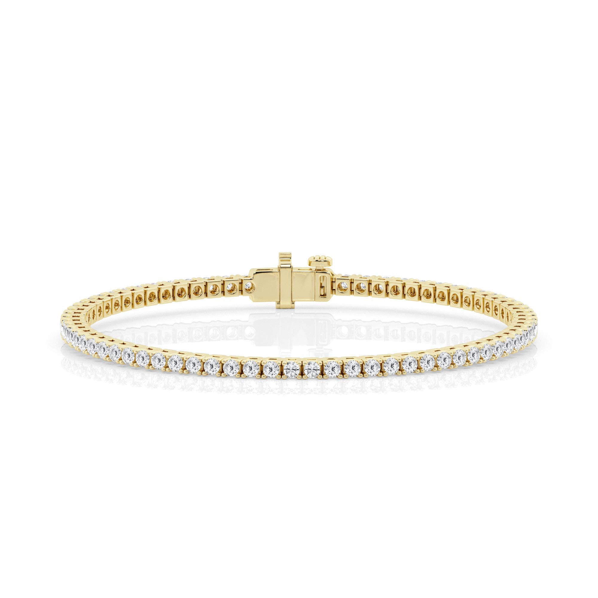 14K Yellow Gold Tennis Bracelet MR-LGD-DB0740P-GY3-MR