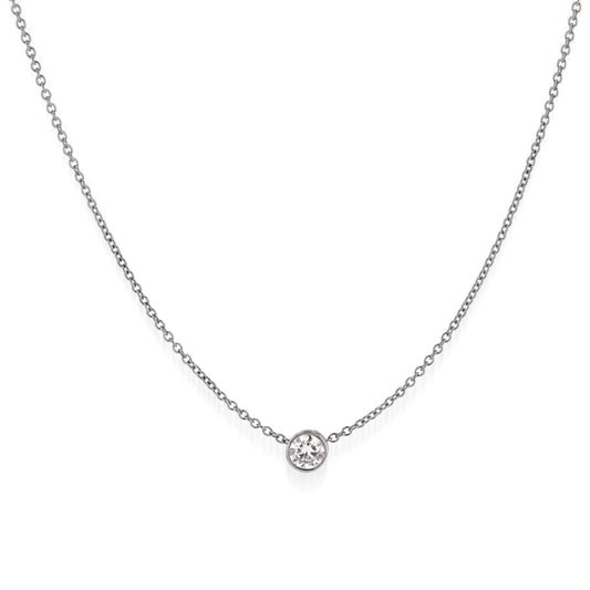 Natural Diamond Bezel-set Pendant .25-1.00 Carat Weight