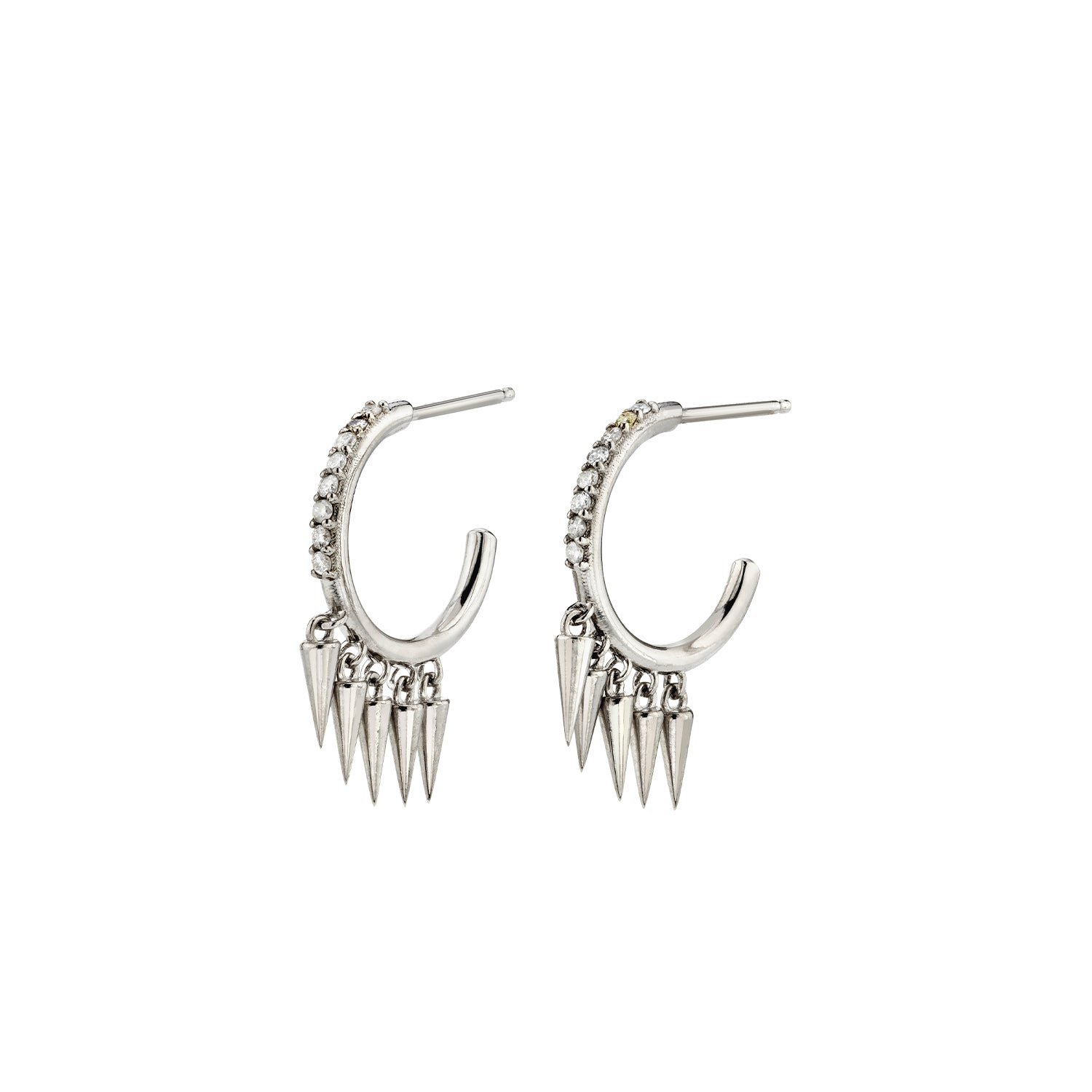 Spike Dangle Hoop Earrings  E0000395 - TBird