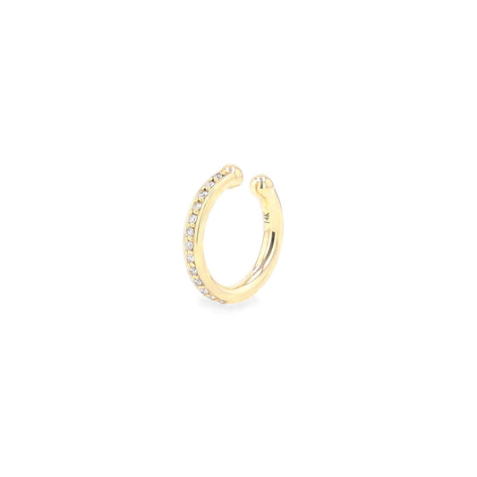 14k Gold and Diamond Ear Cuff