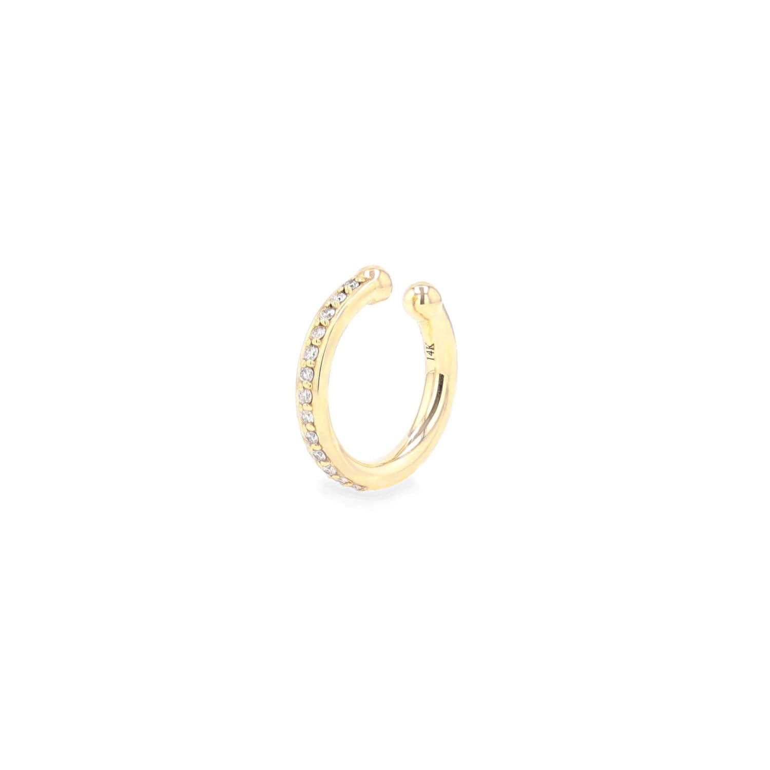 14k Gold and Diamond Ear Cuff