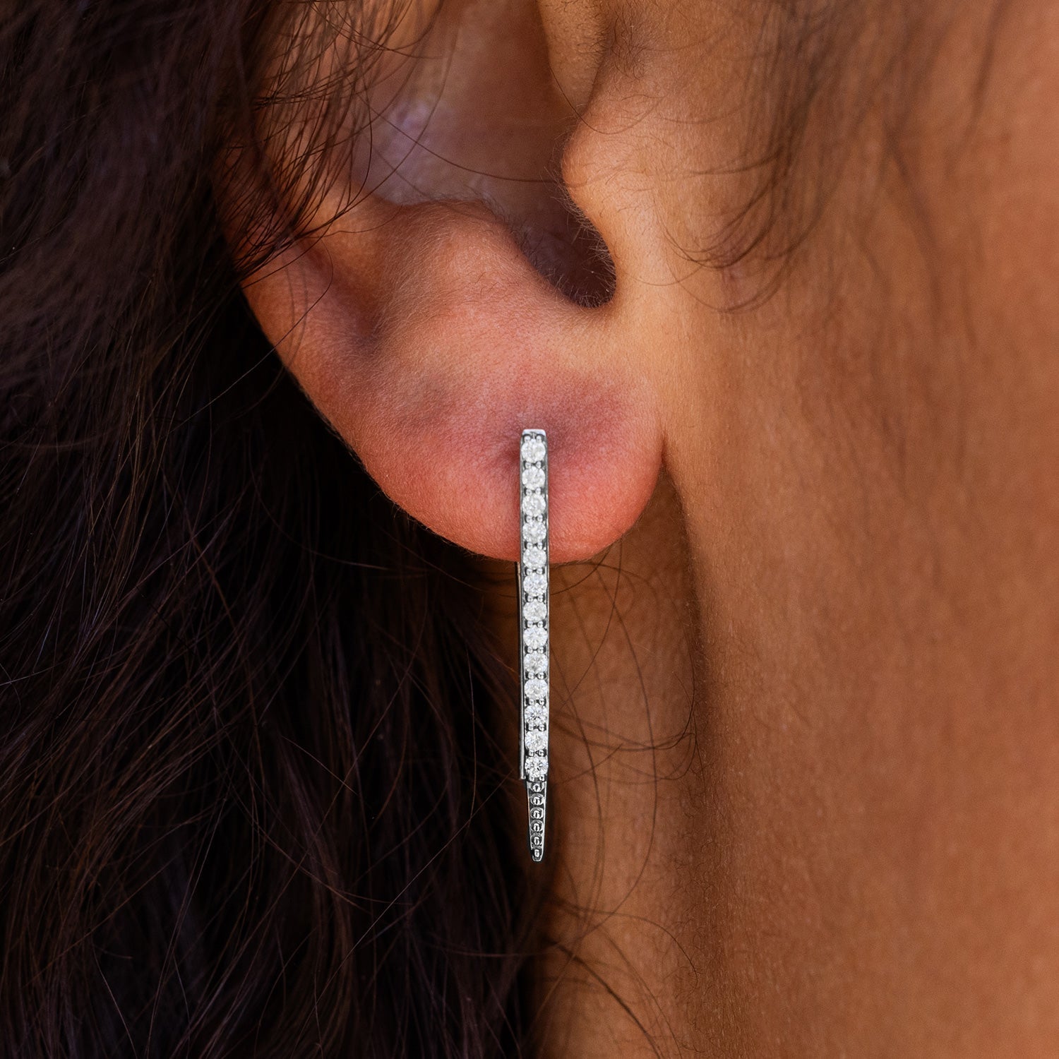 Diamond Baby Spike Earrings