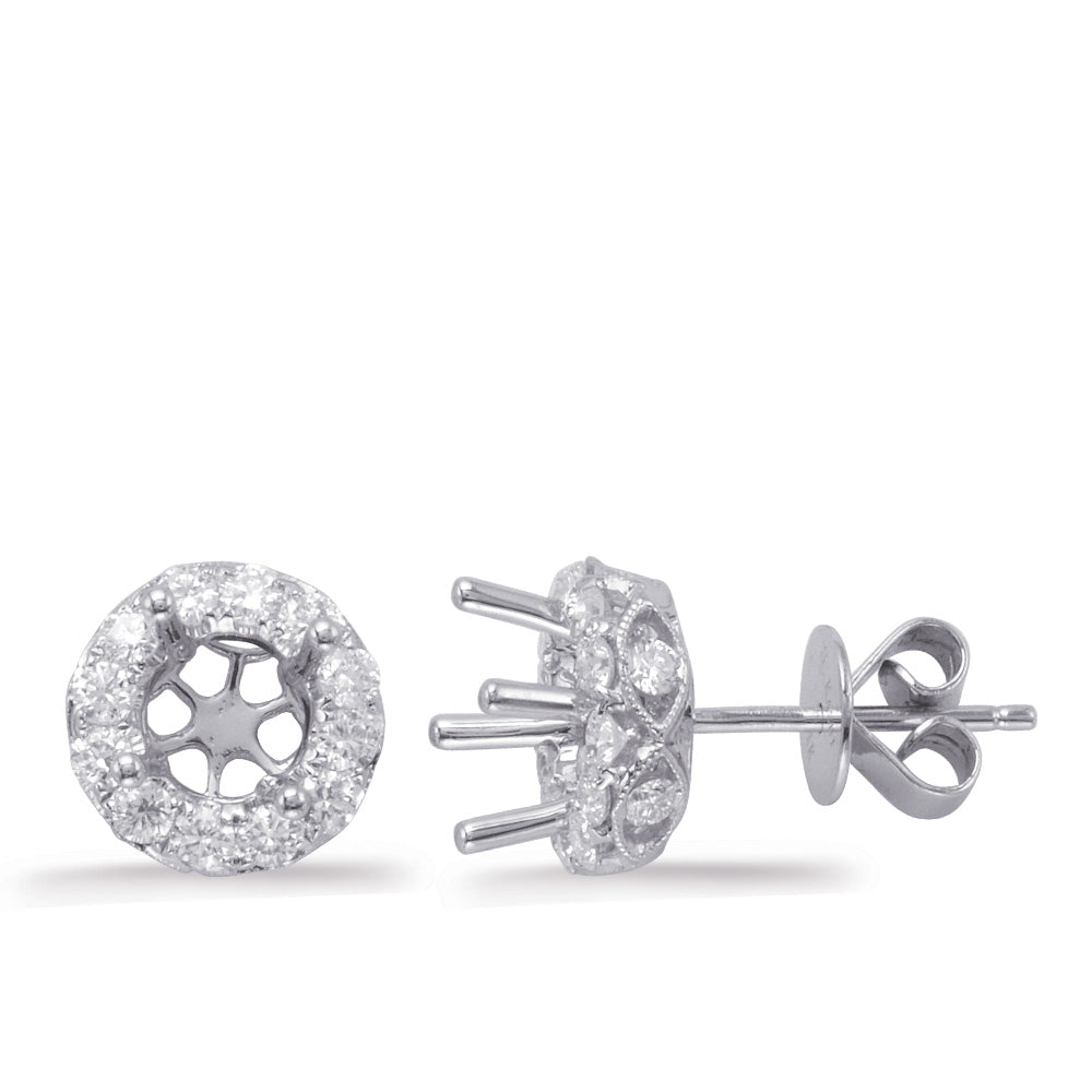 This Earring is available in 14K White Gold. There are a total of 36 stones. There are Rounds with a total carat weight of 0.3 set in a Channel Set|Micro Prong setting.