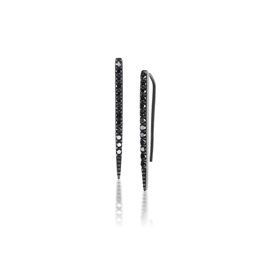 Black Diamond Baby Spike Black Earrings