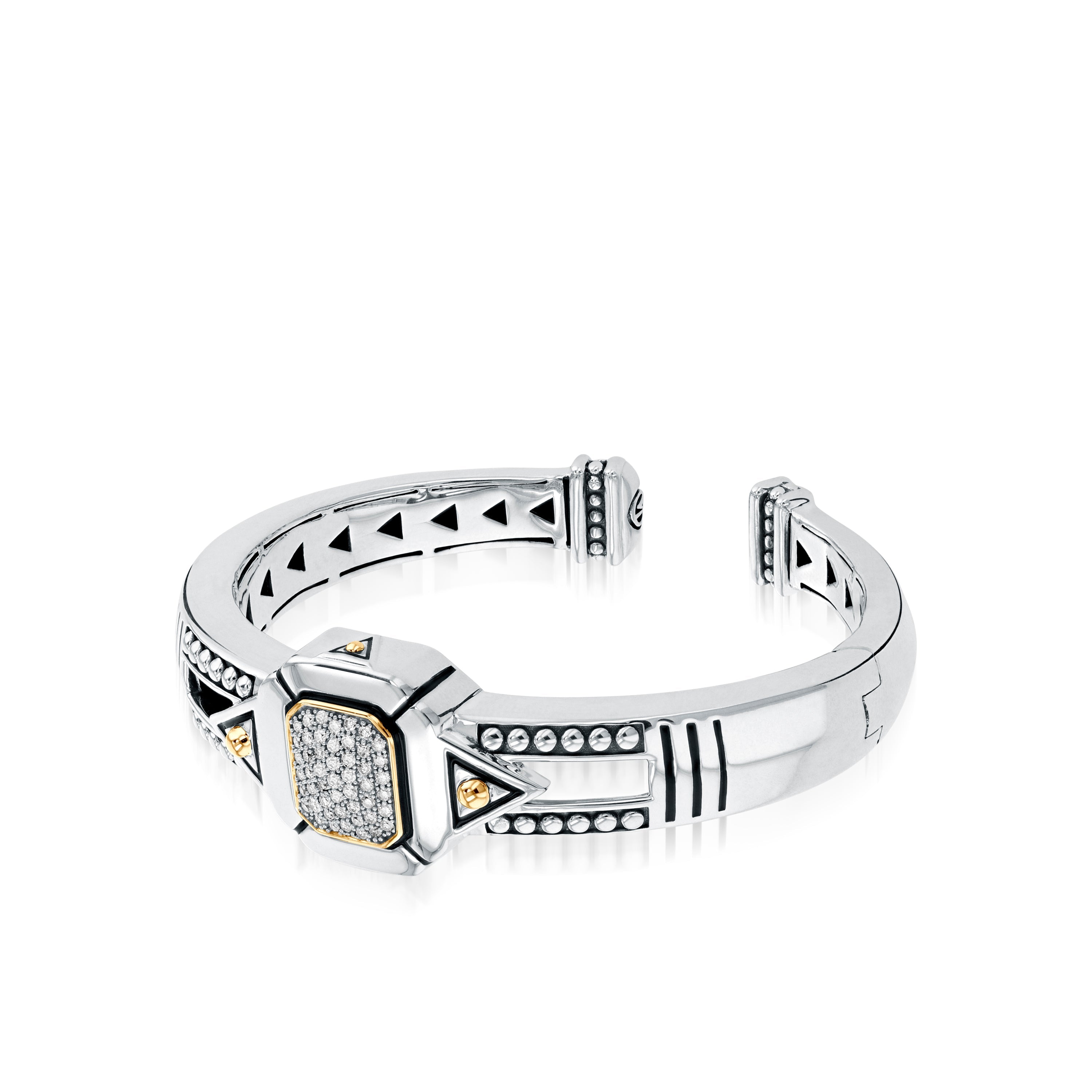 Sahara Pave Diamond Hinged Cuff Bracelet