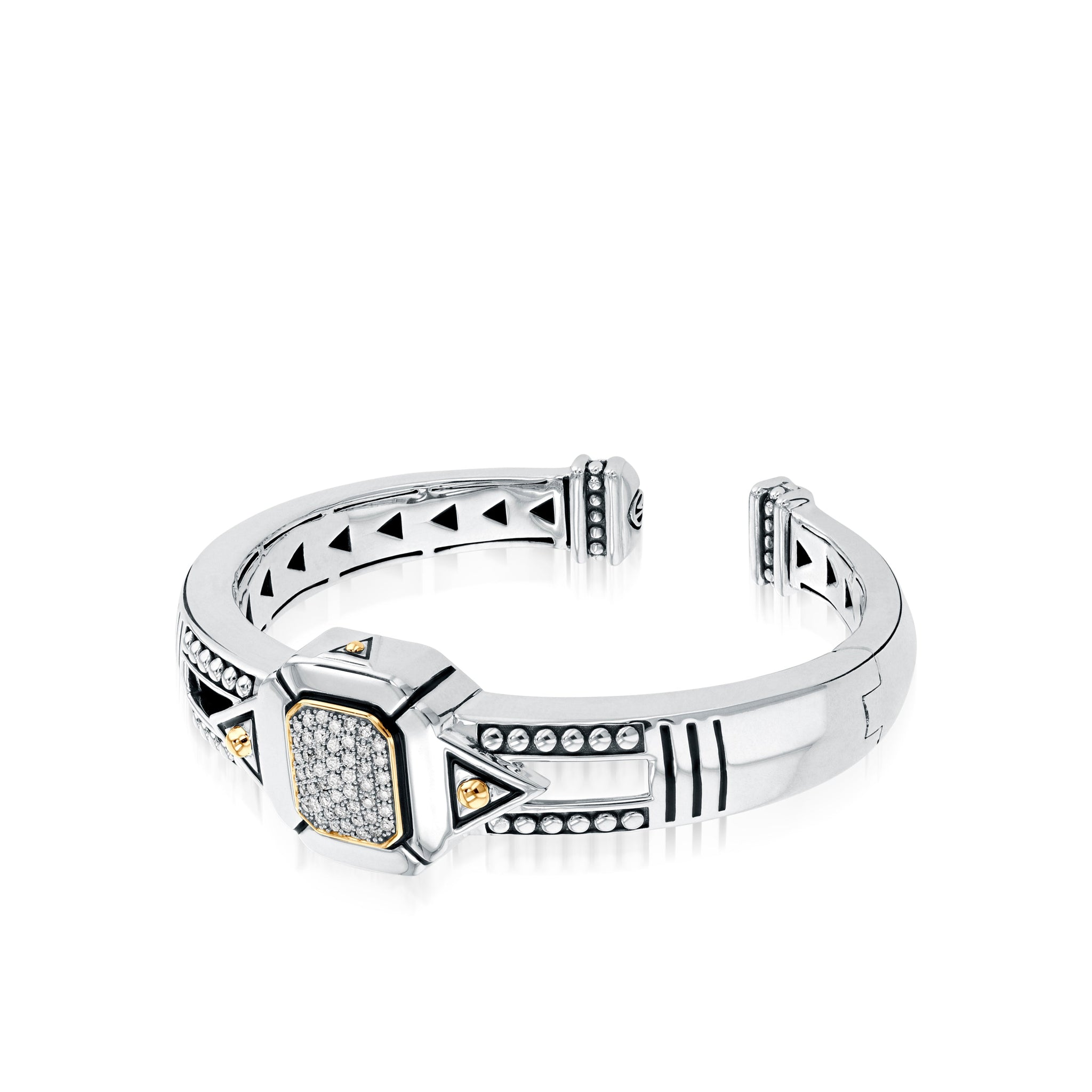 Sahara Pave Diamond Hinged Cuff Bracelet