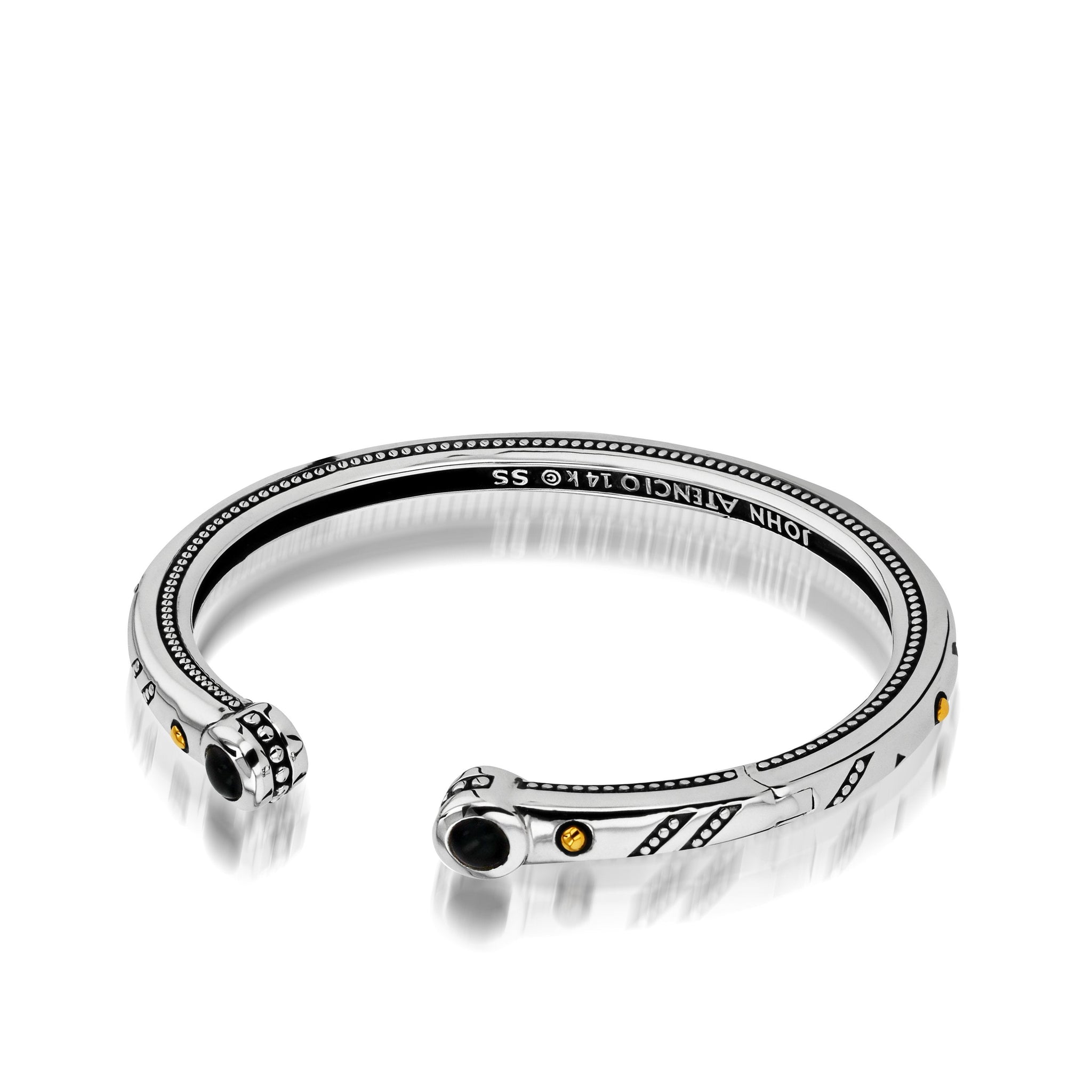 Solar Cuff Bracelet with Black Onyx