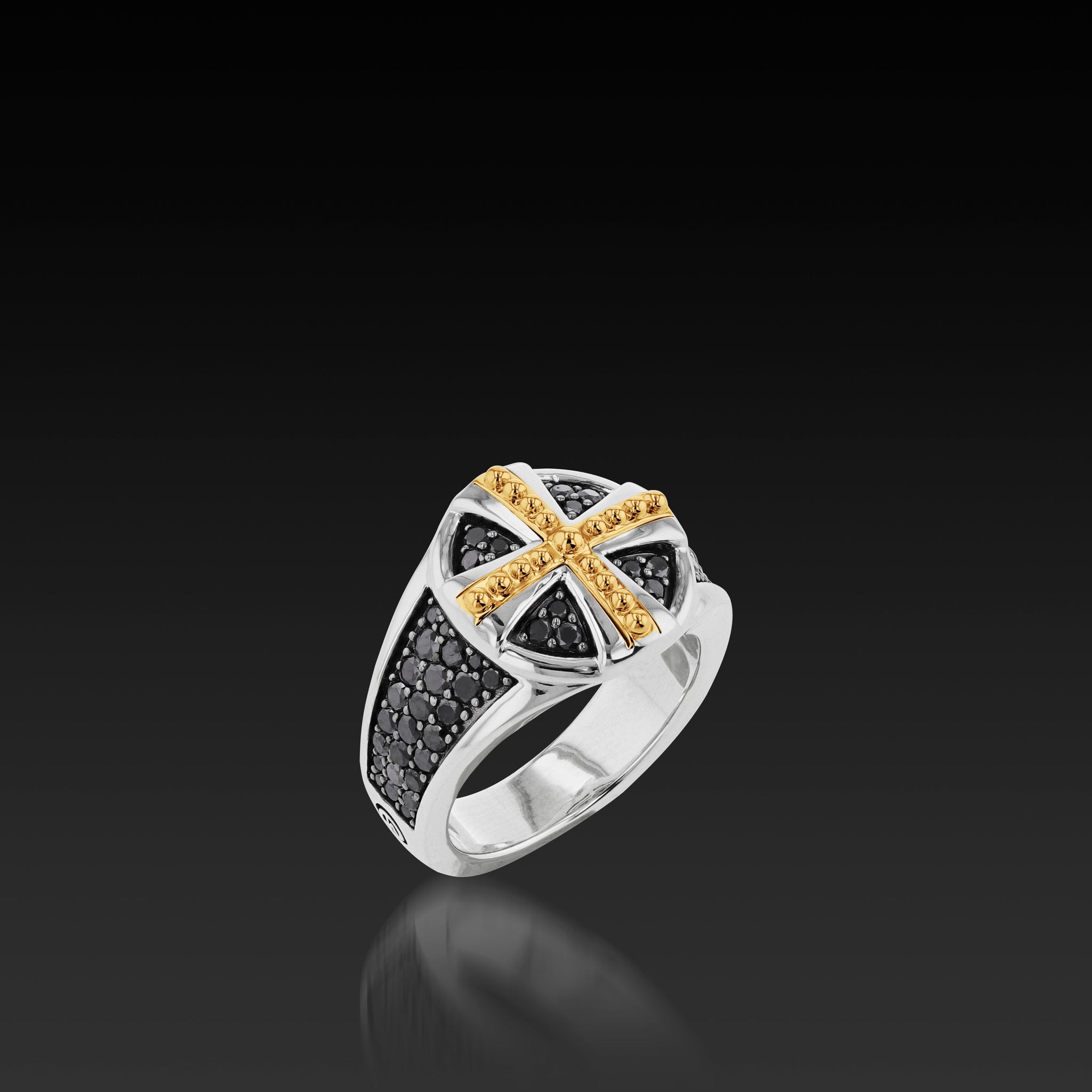 Matrix Black Diamond Cross Ring