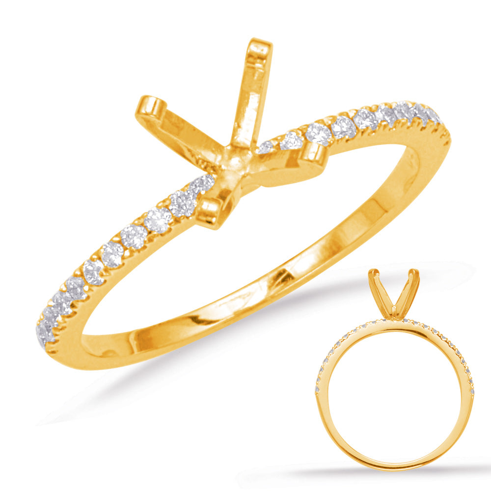This Engagement Ring  is available in 14K Yellow Gold. There are a total of 22 stones. There are Rounds with a total carat weight of 0.15 set in a  setting.