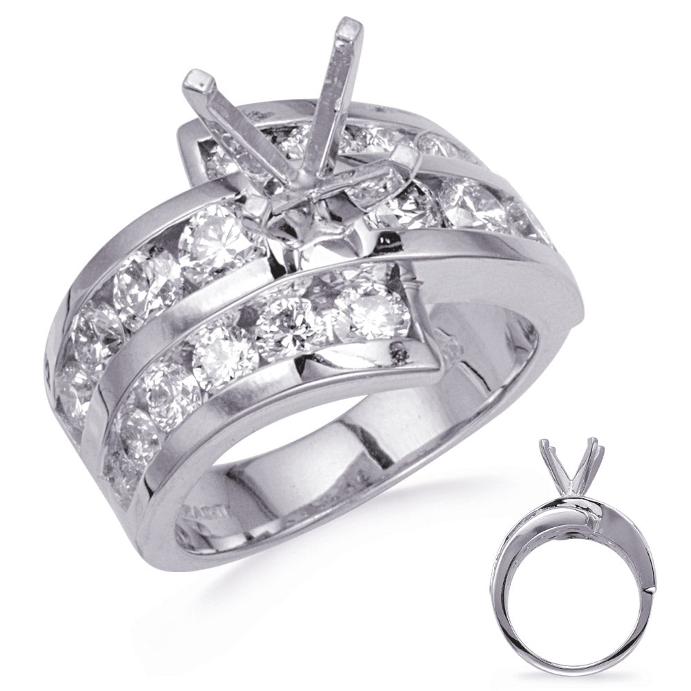 This Engagement Ring  is available in 14K White Gold. There are a total of 20 stones. There are Rounds with a total carat weight of 2.39 set in a  setting.
