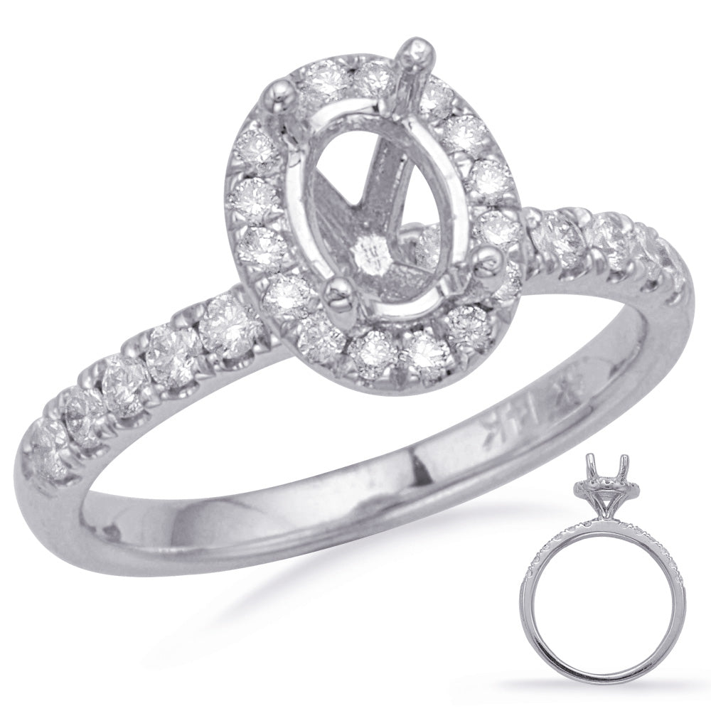 This Engagement Ring  is available in 14K White Gold. There are a total of 28 stones. There are Rounds with a total carat weight of 0.49 set in a  setting.