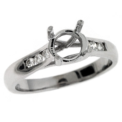 This Engagement Ring  is available in 14K White Gold. There are a total of 8 stones. There are Rounds with a total carat weight of 0.13 set in a  setting.