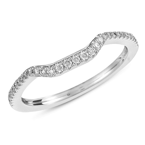 This Band is available in 14K White Gold. There are a total of 31 stones. There are Round with a total carat weight of 0.14 set in a  setting.