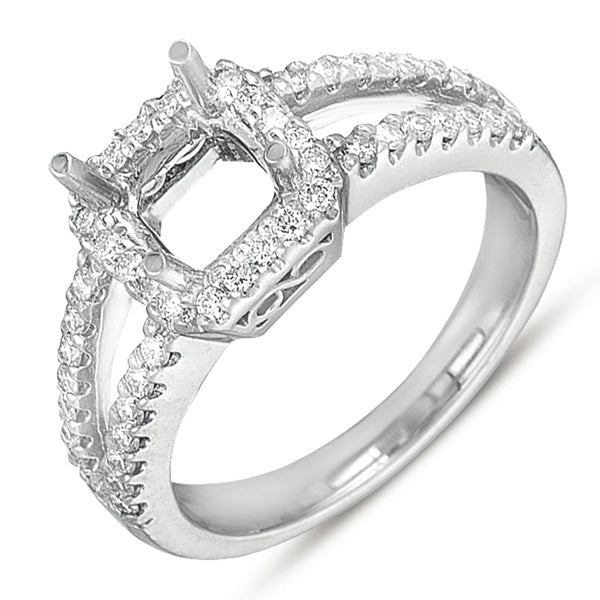 This Engagement Ring  is available in 14K White Gold. There are a total of 48 stones. There are Rounds with a total carat weight of 0.47 set in a  setting.