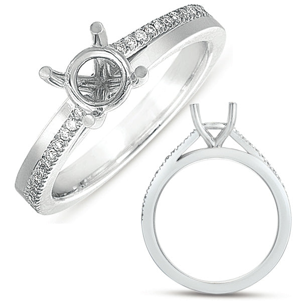 This Engagement Ring  is available in 14K White Gold. There are a total of 24 stones. There are Rounds with a total carat weight of 0.12 set in a  setting.
