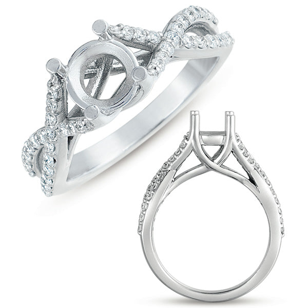 This Engagement Ring  is available in 14K White Gold. There are a total of 40 stones. There are Rounds with a total carat weight of 0.39 set in a Micro Prong setting.