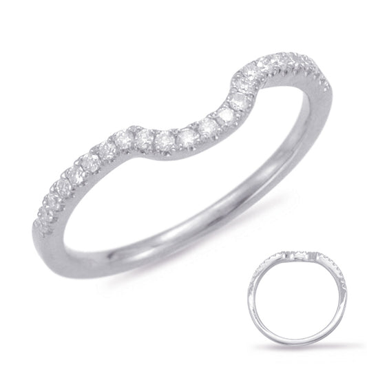 This Band is available in 14K White Gold. There are a total of 23 stones. There are Round with a total carat weight of 0.16 set in a Micro Prong setting.