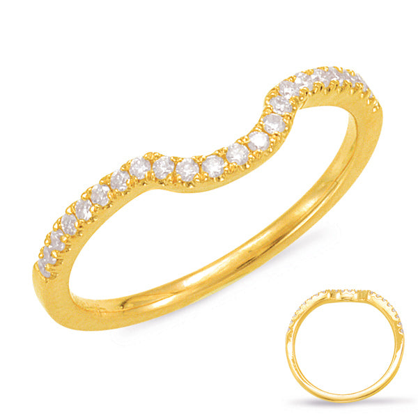 This Band is available in 14K Yellow Gold. There are a total of 23 stones. There are Round with a total carat weight of 0.16 set in a Micro Prong setting.